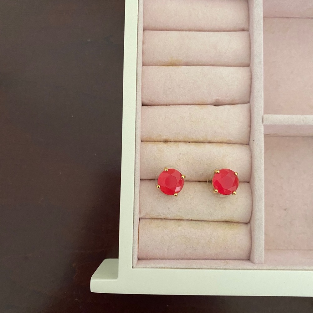 KATE SPADE red stud earrings